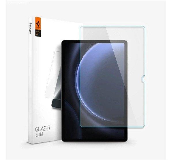 SPIGEN TR SLIM HD képernyővédő üveg (2.5D, karcálló, tok barát,
ujjlenyomat mentes, ultravékony, 0.2mm, 9H) ÁTLÁTSZÓ Samsung Galaxy Tab S9
FE Plus LTE (SM-X616), Galaxy Tab S9 FE Plus WIFI (SM-X610)
