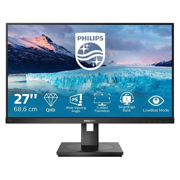 PHILIPS IPS monitor 27" 275S1AE, 2560x1440, 16:9, 300cd/m2, 4ms,
HDMI/DisplayPort/DVI, Pivot, hangszóró