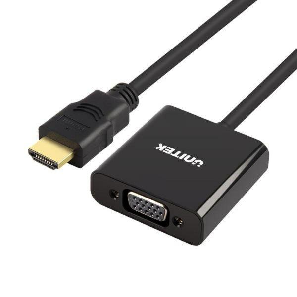 HDMI–VGA Audio Adapter Unitek Y-6333 Fekete