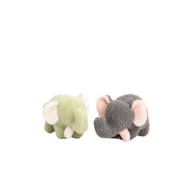 Plüssjáték Crochetts Bebe Zöld Elefánt 27 x 13 x 11 cm 2 Darabok