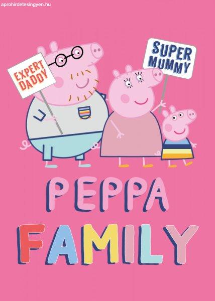 Peppa malac Family Pink polár takaró 100x140cm