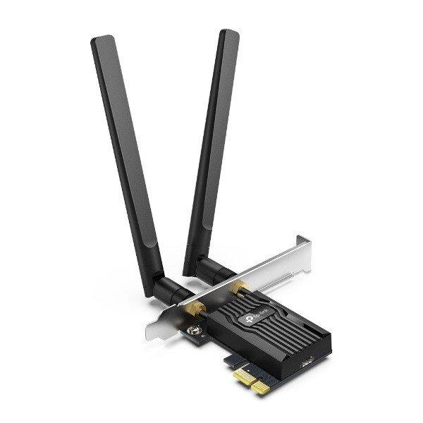 TP-Link Hálózati adapter WiFi AX3000 - Archer TX55E (PCI-E; 574Mbps 2.4Ghz +
2402Mbps 5Ghz; Bluetooth 5.0; Wifi6)