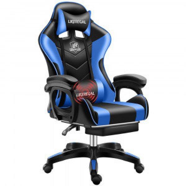 Likeregal 920 gamer szék lábtartóval- kék