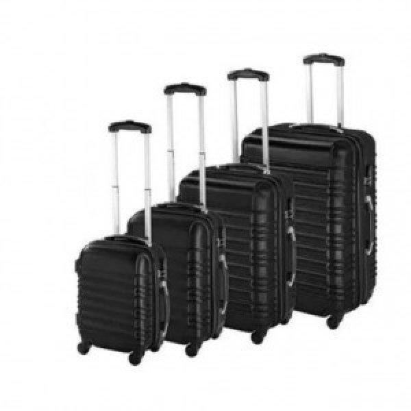 4 db-os merev falú bőrönd szett, fekete színű HOP1000938-1