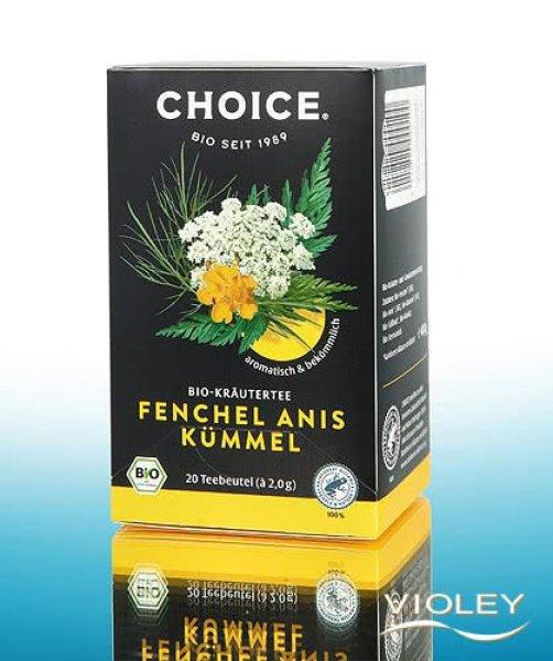 Choice bio gyógynövény tea édeskömény, ánizs és kömény 40 g