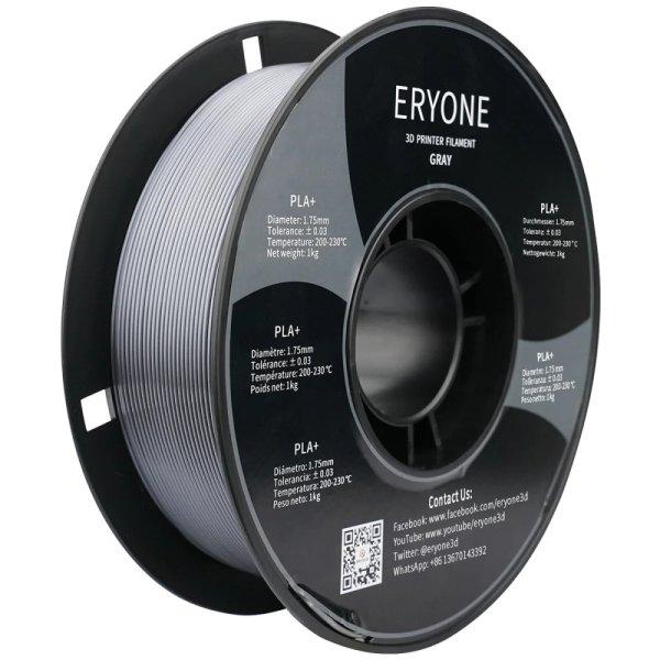 Eryone PLA+ szürke (grey) 3D nyomtató Filament 1.75mm, 1kg/tekercs