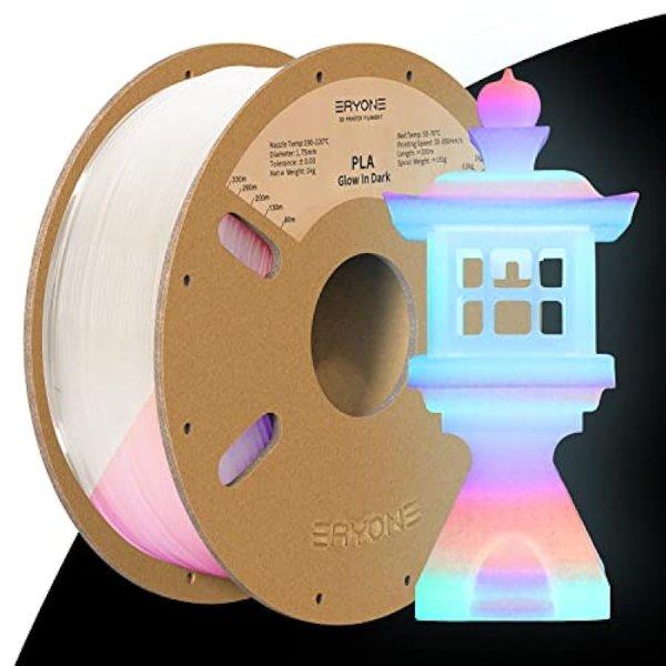 Eryone Glow in Dark PLA foszforeszkáló szivárvány (rainbow) 3D nyomtató
Filament 1.75mm, 1kg/tekercs