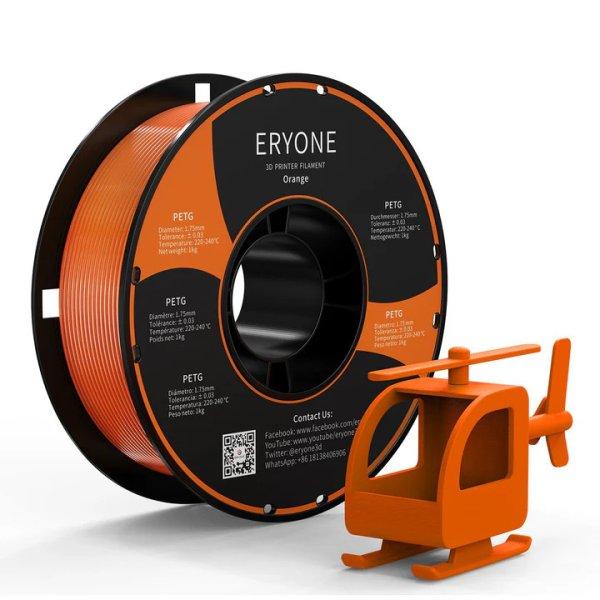 Eryone PETG narancs (orange) 3D nyomtató Filament 1.75mm, 1kg/tekercs