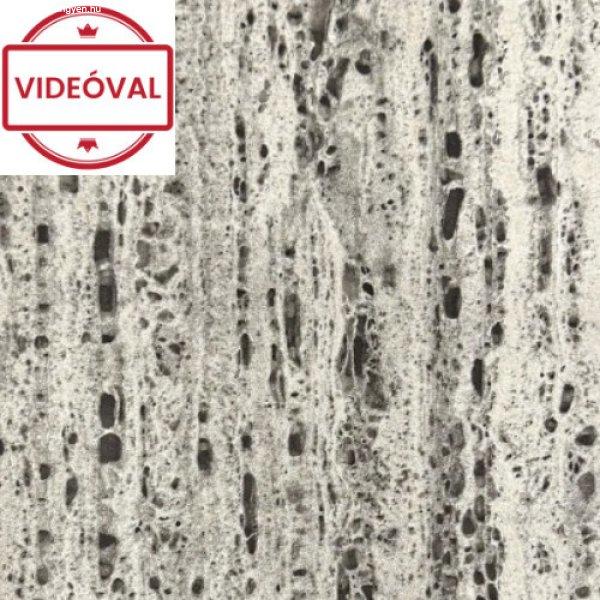 Travertino szürkésbarna, fekete kő, beton hatású tapéta 33354