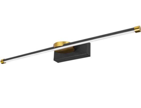 MasterLED Santo 12W  4000K  60 cm-es fekete/arany tükör feletti lámpa IP44-es
védettségű