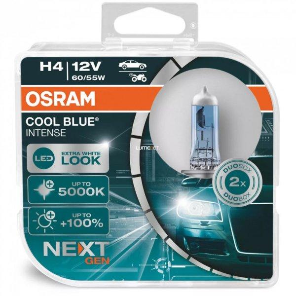 Osram, IZZÓ 12V H4 60/55W COOL BLUE NEXT GEN +100%