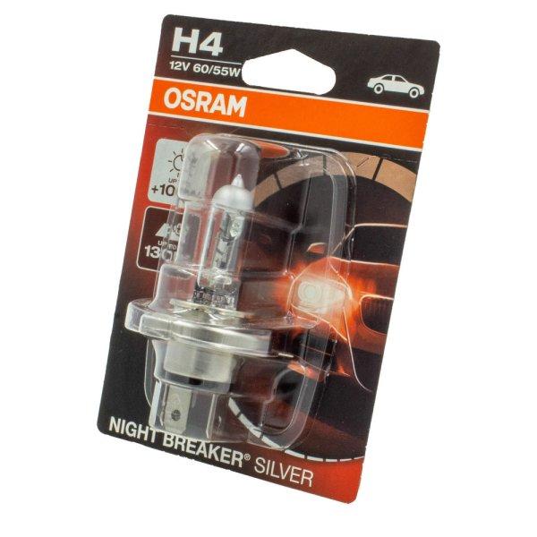 Osram, Night Breaker Silver +100% izzó - H4 - P43t - 12V - 60/55W - 1db