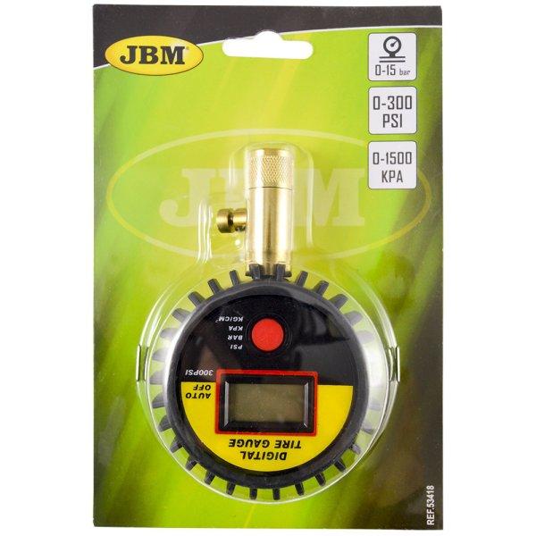 JBM, Légnyomásmérő, Digitális, 0-15 Bar