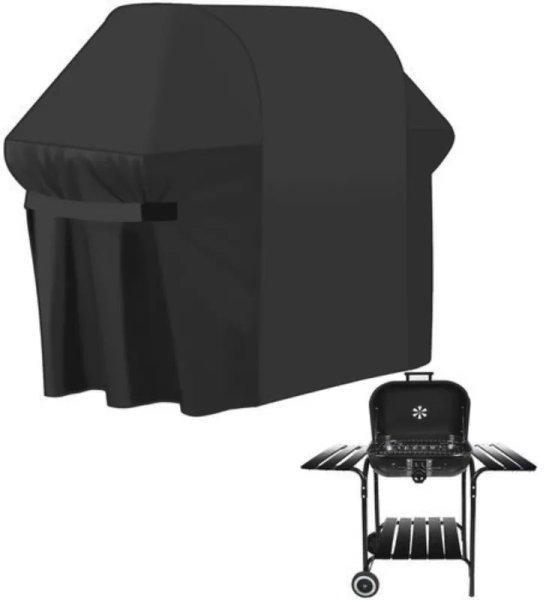 Kültéri grill takaróponyva, vízálló védőborítás, 147x61x131 cm
méretben, fekete színben