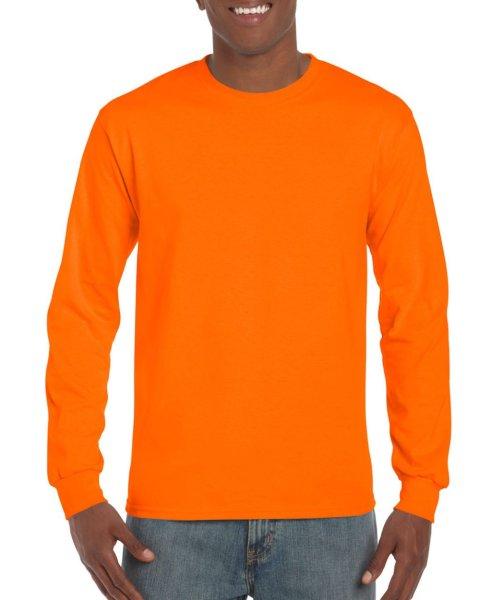 Hosszú ujjú klasszikus szabású póló, Gildan GI2400, S.Orange-M