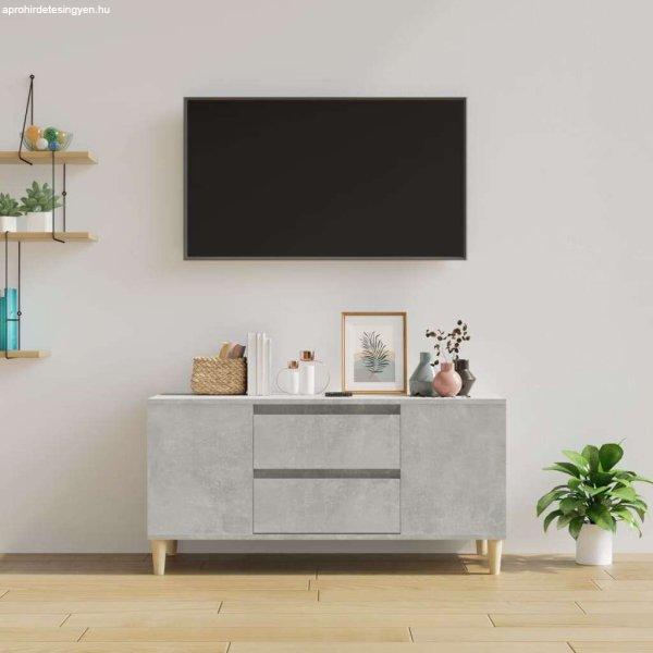 Betonszürke szerelt fa tv-szekrény 102 x 44,5 x 50 cm