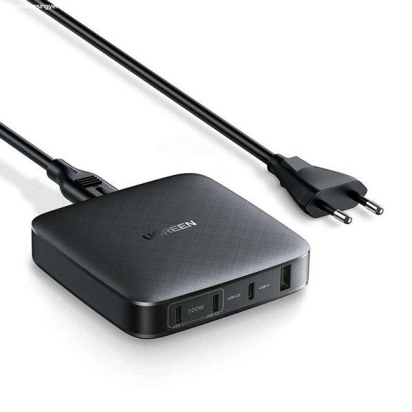 Ugreen CD226 adapter, USB, QC3.0, 3xUSB-C, 100 W, PD (fekete)
