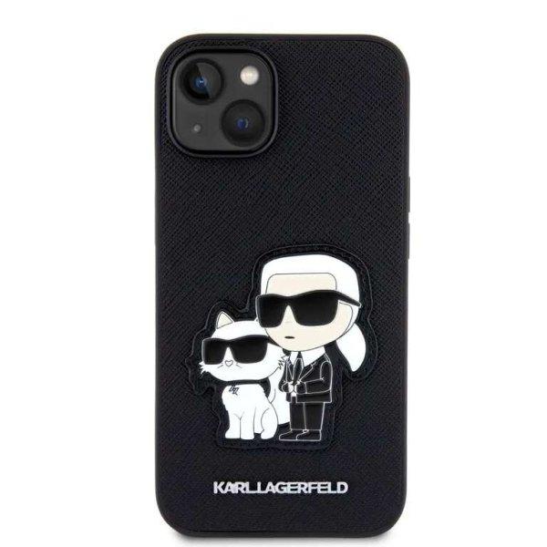 Karl Lagerfeld PU Saffiano Karl és Choupette NFT Zadní Kryt pro iPhone 13
fekete tok