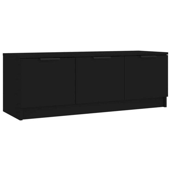 Fekete szerelt fa tv-szekrény 102 x 35 x 36,5 cm