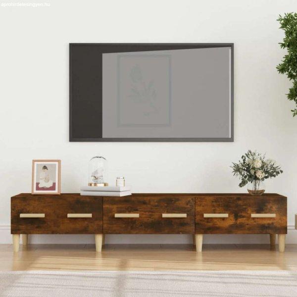 vidaXL füstös tölgy színű szerelt fa TV-szekrény 150 x 34,5 x 30 cm