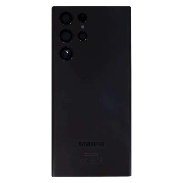 Samsung S908B Galaxy S22 Ultra Kryt Baterie Phantom Black (szervizcsomag)