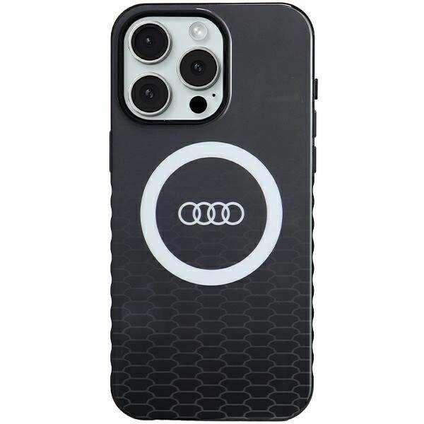 Audi IML Big Logo MagSafe tok iPhone 15 Pro Max - fekete