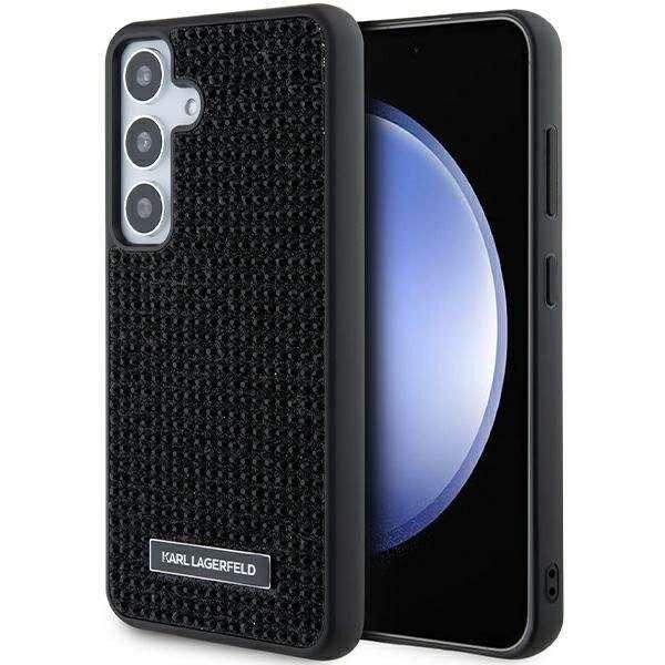 Karl Lagerfeld Rhinestone Metal Logo tok Samsung Galaxy S24 Plus - fekete