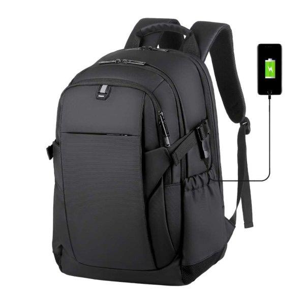 VisionHub Többfunkciós hátizsák, vízálló, USB töltőporttal, smart
casual üzleti/utazási célra, 15,6