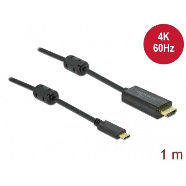Delock Aktív USB Type-C - HDMI kábel (DP Alt Mode) 4K 60 Hz 1 méter hosszú
(85969)