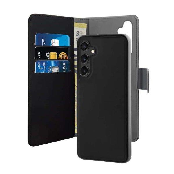 Puro Eco-Leder Wallet Samsung Galaxy A35 Flip Tok - Fekete