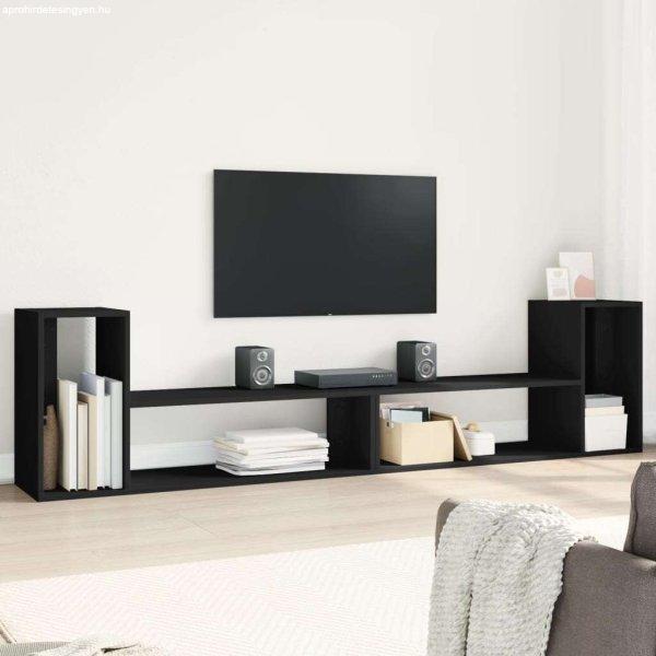 vidaXL 2 db fekete szerelt fa TV-szekrény 100 x 30 x 50 cm