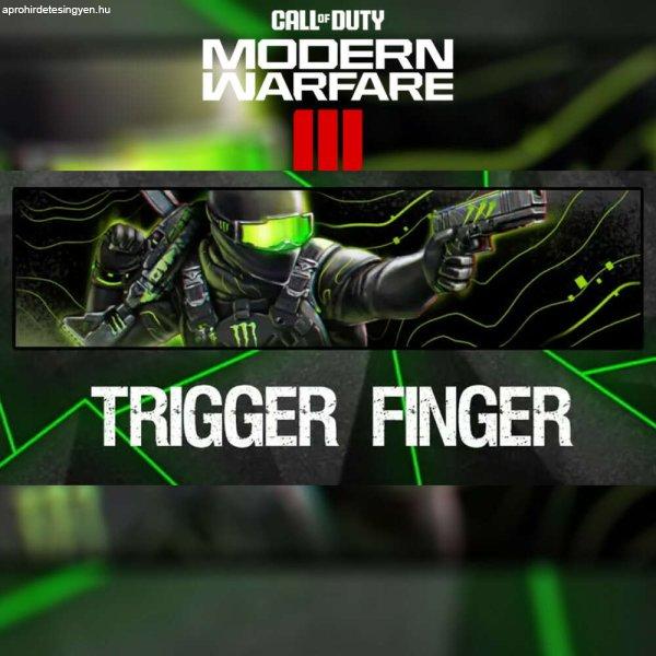 Call of Duty: Modern Warfare III - Trigger Finger Calling Card (DLC) (Digitális
kulcs - PC/PlayStation 4/PlayStation 5/Xbox One/Xbox Series X/S)