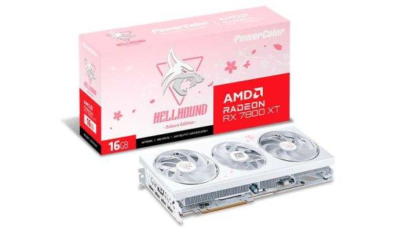 PowerColor Radeon RX 7800 XT 16GB GDDR6 Hellhound Sakura White OC Videókártya