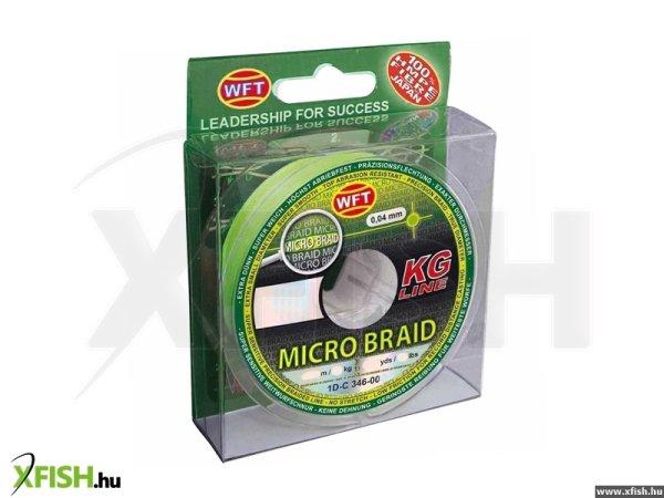 fonott pergető Zsinór Wft Micro Braid 150 M Uv Zöld 0,03mm 2,5kg