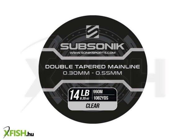 Subsonik Double Tapered Main Line Felvastagodó Főzsinór 14 Lb 0,30 mm-0,55 mm
990 m (3x330 m) Clear