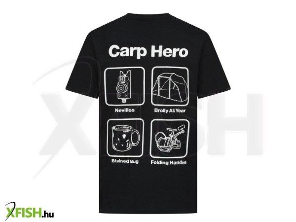 Navitas Carp Hero Tee Horgász Póló Fekete M