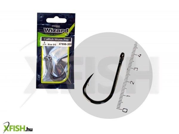 Wizard Catfish Worm Pro Brazed Harcsázó Horog 3.0-ás 3db/csomag