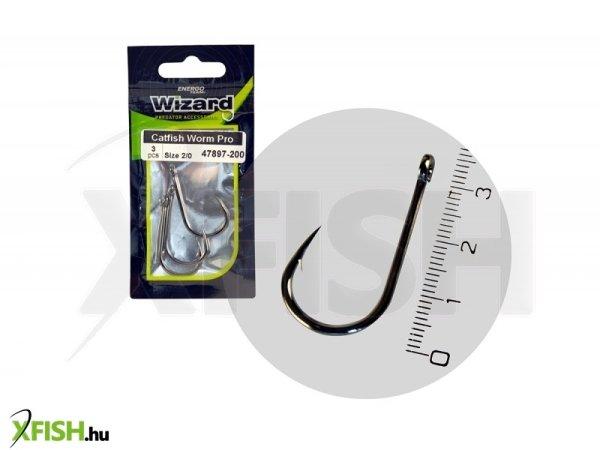 Wizard Catfish Worm Pro Harcsázó Horog 2.0-ás 3db/csomag