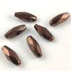 Spagetti - cseh csiszolt veg gyngy - Bronze - 15x6mm