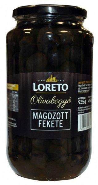 Loreto magozott fekete olivabogyó 935 g