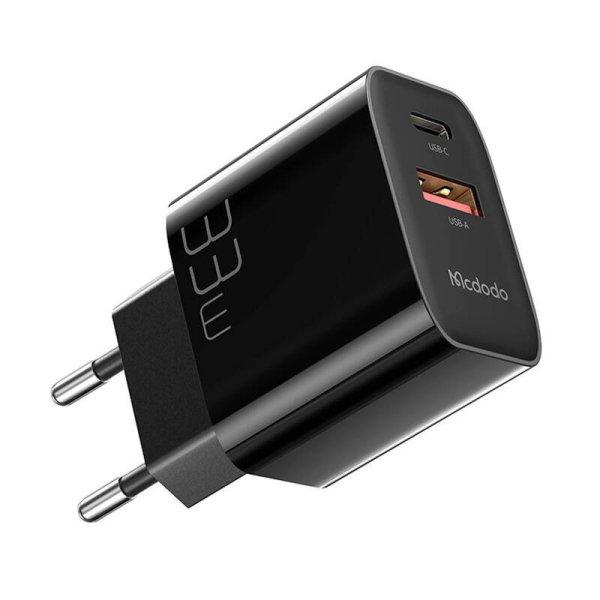 GaN 33W hálózati töltő Mcdodo CH-0921 USB-C, USB-A (fekete).
