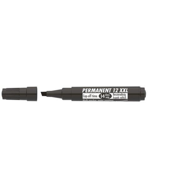 Alkoholos marker 1-4mm, vágott Ico 12XXL fekete 2 db/csomag