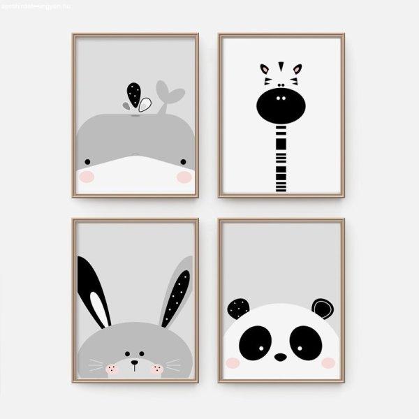 Panda - Cuki állatkák babaszoba falikép A3
