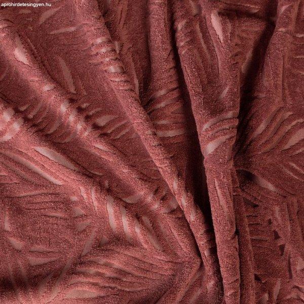 Octavia áttört levélmintás bársony függöny Sötét rózsaszín 140x250 cm
