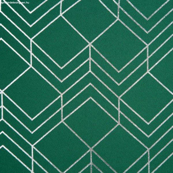 Poli zöld ezüst mintás dekor függöny 140x250 cm