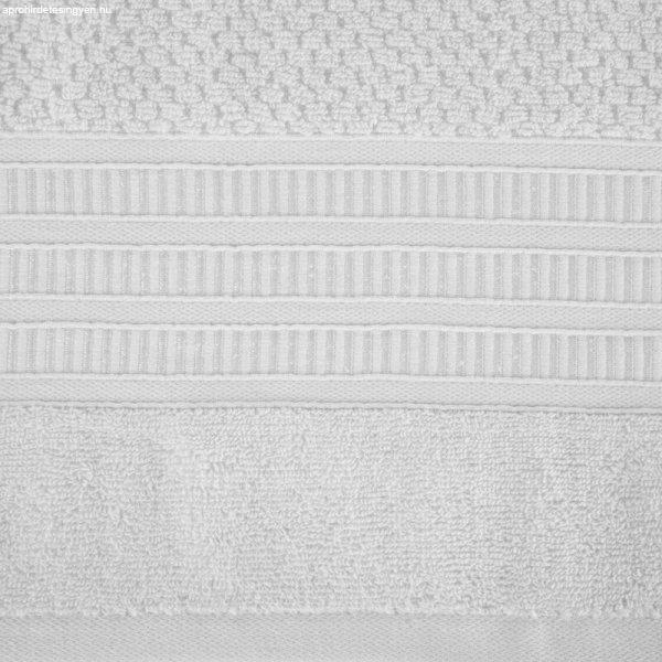Rosita rizs szerkezetű pamut törölköző jacquard szegéllyel Fehér 30x50 cm
