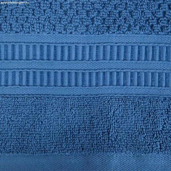 Rosita rizs szerkezetű pamut törölköző jacquard szegéllyel Kék 30x50 cm