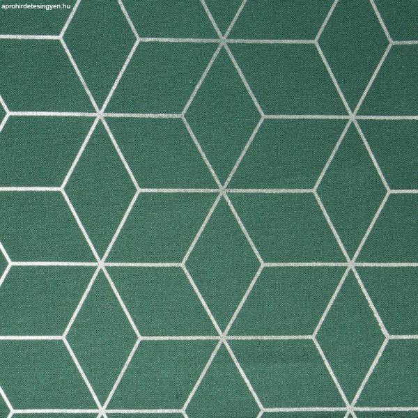 Cube mintás dekor függöny Sötétzöld 140x250 cm