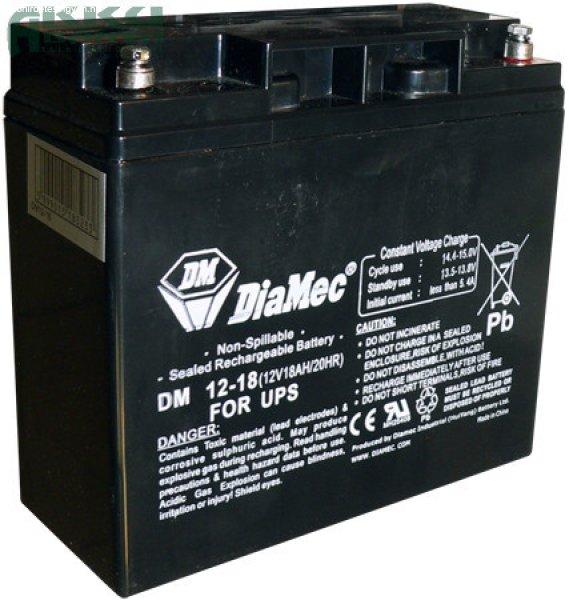 DIAMEC 12V 18Ah akkumulátor DM12-18