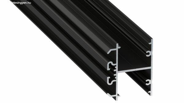LED Alumínium Profil DOPIO Fekete 1 méter